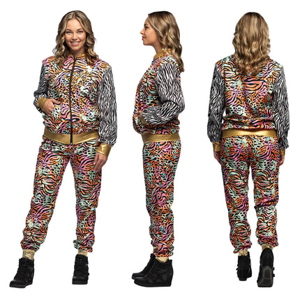 Farvet træningsdragt Faulty Ladies Animal Print