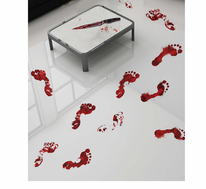 Halloween-dekorationsklistermærke Fodaftryk