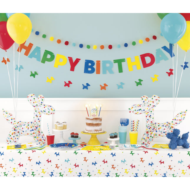 Farvet hundeballon 76 cm