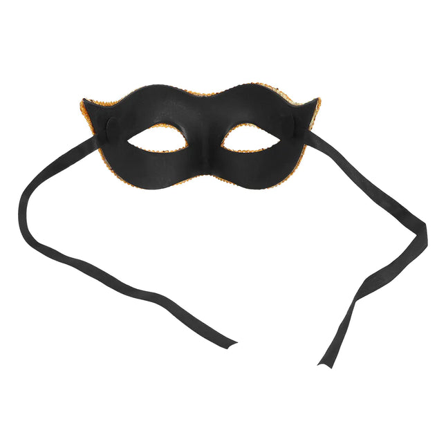 Gylden øjenmaske med pailletter