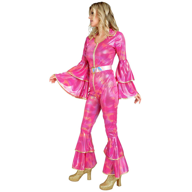 Disco 70S Jumpsuit Pink Ladies