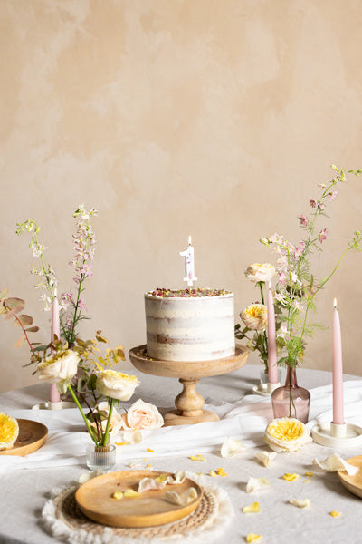 1 års stearinlys-blomsterblade 8 cm