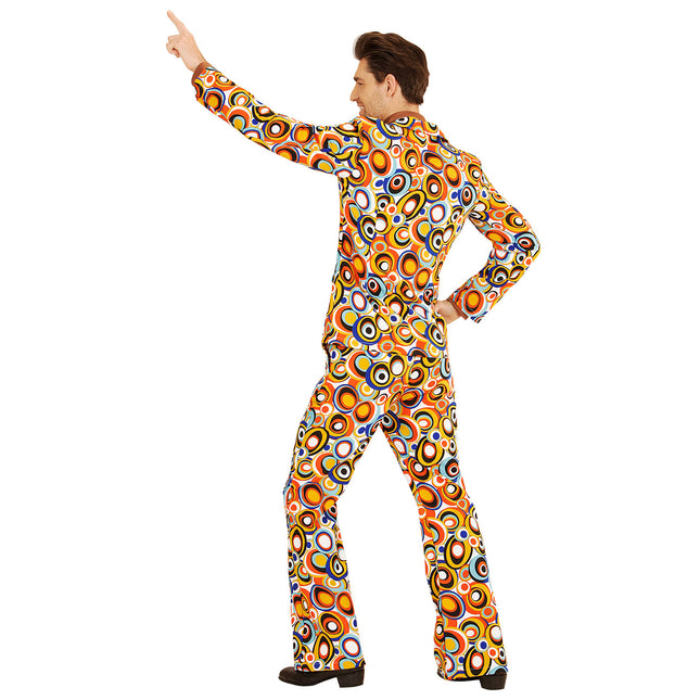 Disco 70S Kostume Farvede mænd Cirkler