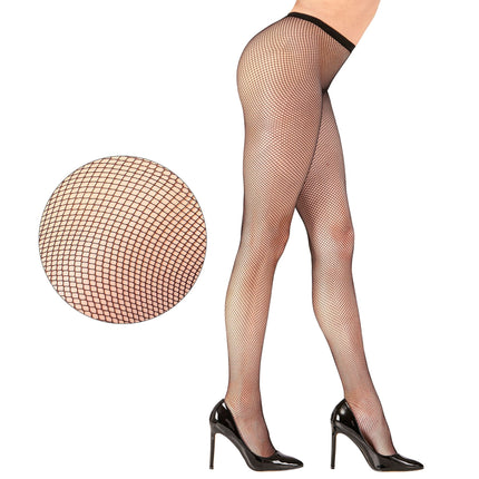 Sorte strømpebukser Fishnet Stretch