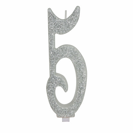 Sølvlys 5 år Glitter 12,5 cm