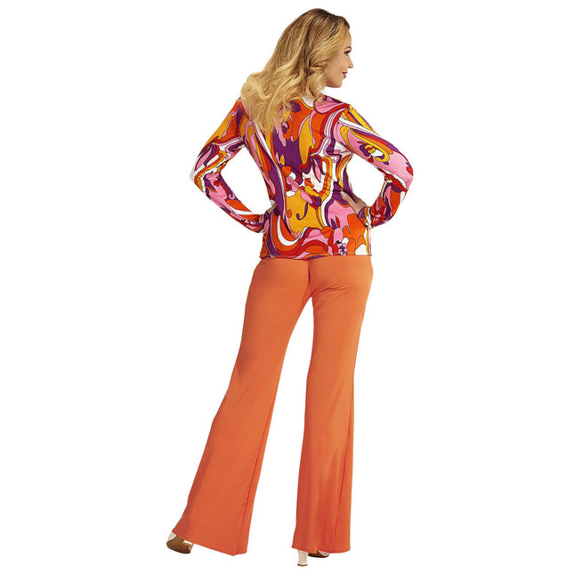 Disco 70S Bluse Farvet Dame