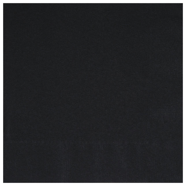 Zwarte Servetten 33cm 50st