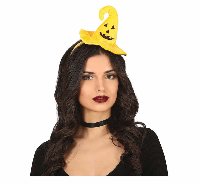 Orange Halloween-hårbånd Heksehat