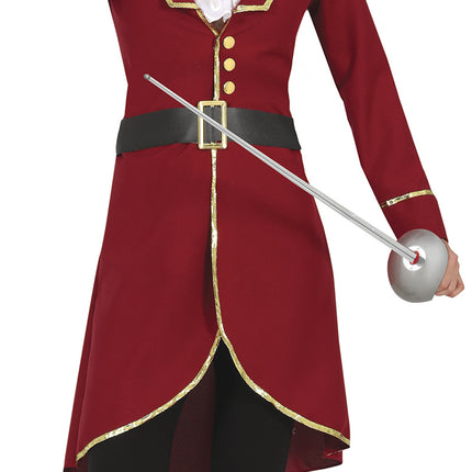Piratkostume Bordeauxrød til damer