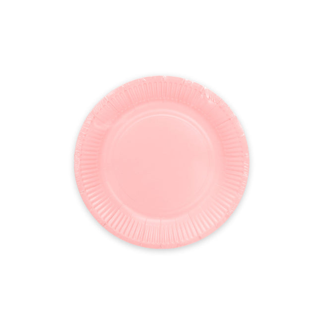 Roze Borden Papier 18cm 20st