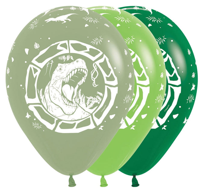 Balloner Dinosaur T Rex Mix 30cm 25stk