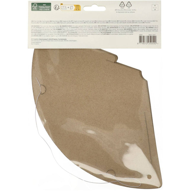 Happy Birthday Party Hatte Sort Guld 6 stk