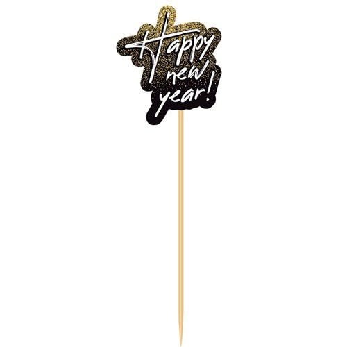 Happy New Year Cupcake Toppers 8 stk