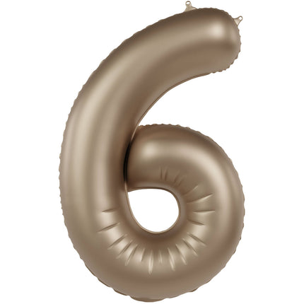 6 års figurballon guld 86 cm