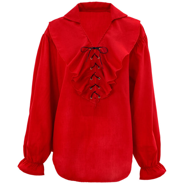 Rød bluse til damer Pirater/Renæssance