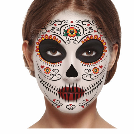 Dia De Los Muertos Face Stickers 30x14 cm