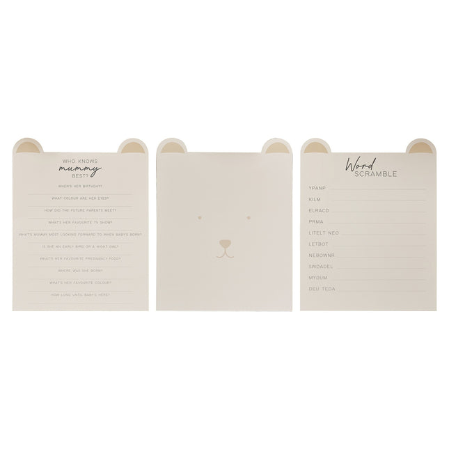 Baby Shower kortspil Teddy 20stk