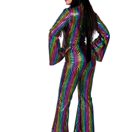 Disco Suit Coloured Ladies Holographic