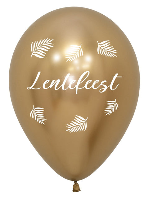 Ballonnen Lentefeest Palms Reflex Gold 30cm 25st