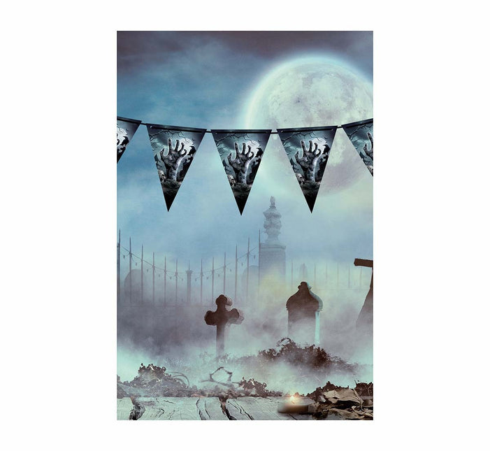 Halloween-guirlande Kirkegård 3m