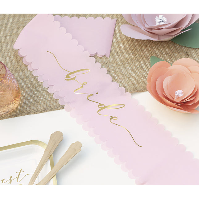 Polterabend skærf guld pink 1,56 m