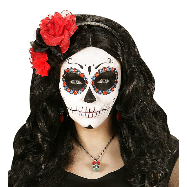 Blå orange ansigtsklistermærker 40 stk