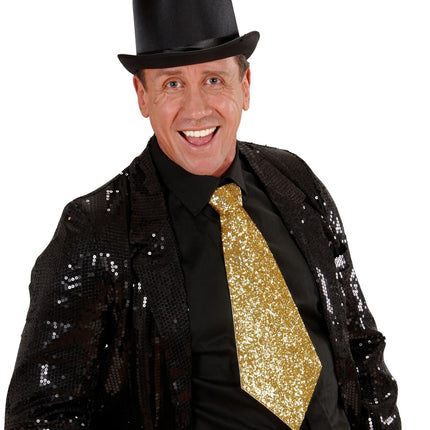 Guld slips glitter med elastik