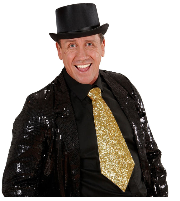 Guld slips glitter med elastik