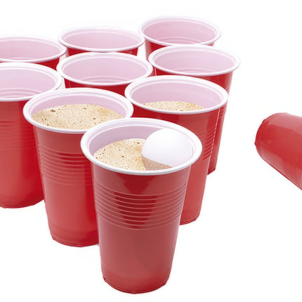 Rødt Beerpong-sæt med 35 dele