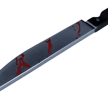 Halloween falsk machete med blod 45 cm