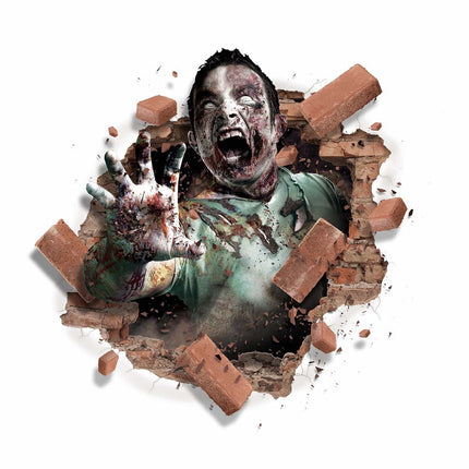 Halloween-vægklistermærke Zombie 80 cm