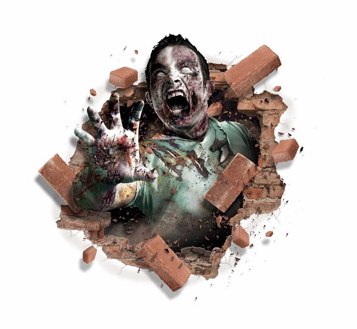 Halloween Muursticker Zombie 80cm
