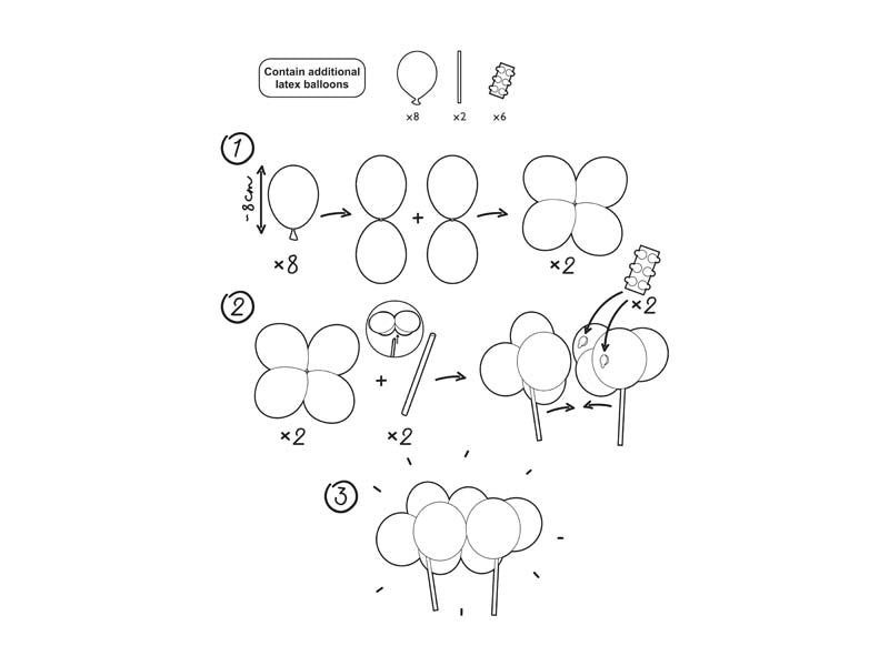 Regenboog Taarttopper Ballonnen 29cm