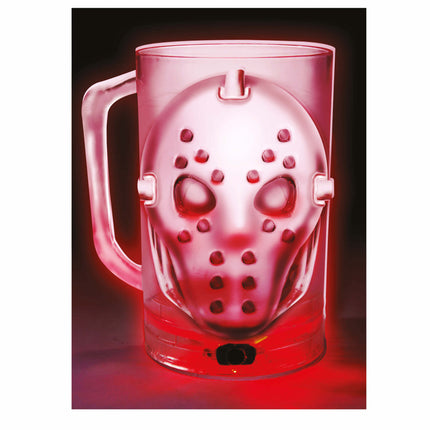 Halloween-borddekoration med lysmaske 10 cm