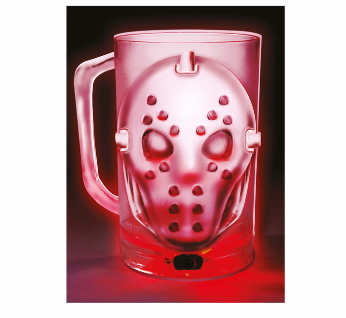 Halloween-borddekoration med lysmaske 10 cm