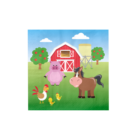 Bondegårdsservietter 33 cm 16 stk