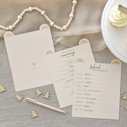 Baby Shower kortspil Teddy 20stk