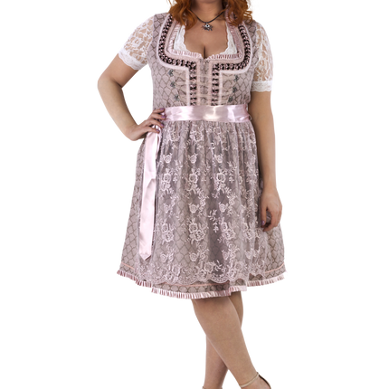 Pink Dirndl-kjole Oktoberfest Kvinder 2 Dele