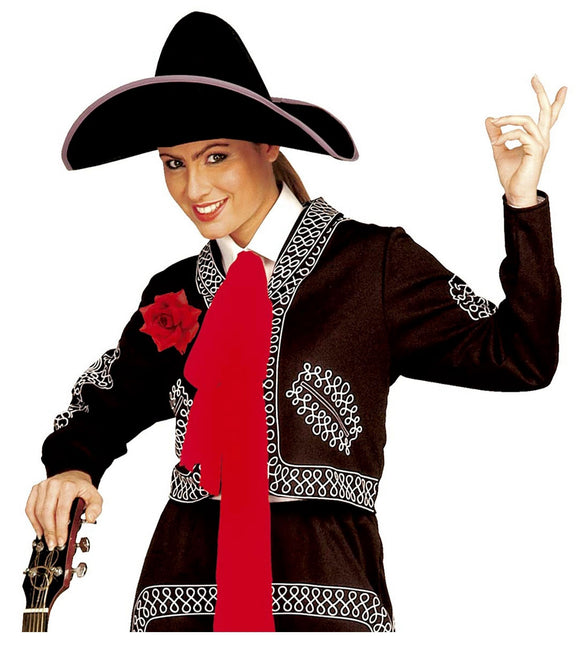 Rød broche Rose 10cm