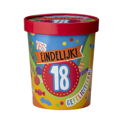 Farvet slikbakke 18 år 12 cm
