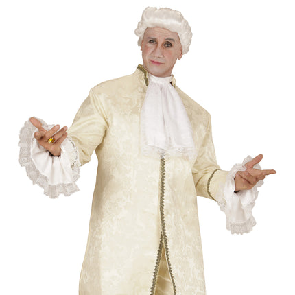 Jabot med ærmer og blonder