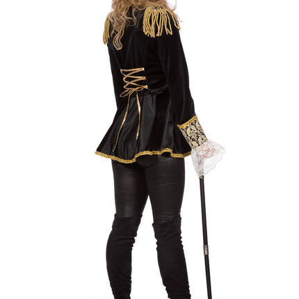 Marquise-jakke sort guld til damer