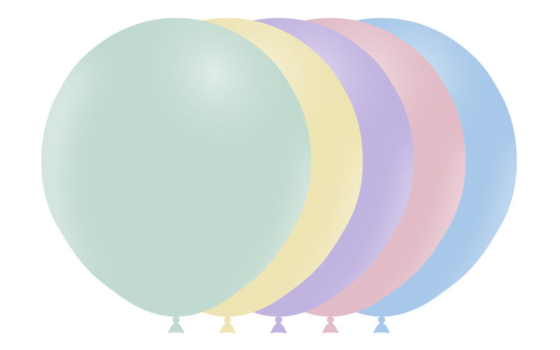 Farvede balloner pastel 45 cm 25 stk
