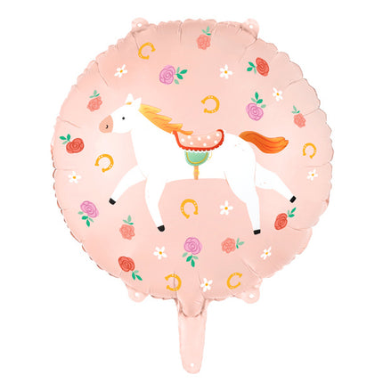 Heliumballon med hest, tom 45 cm