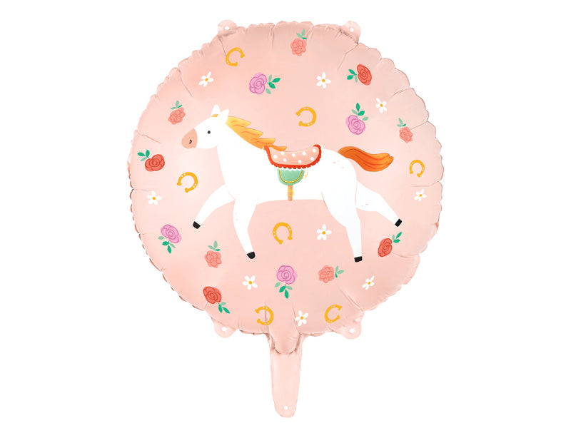 Heliumballon med hest, tom 45 cm