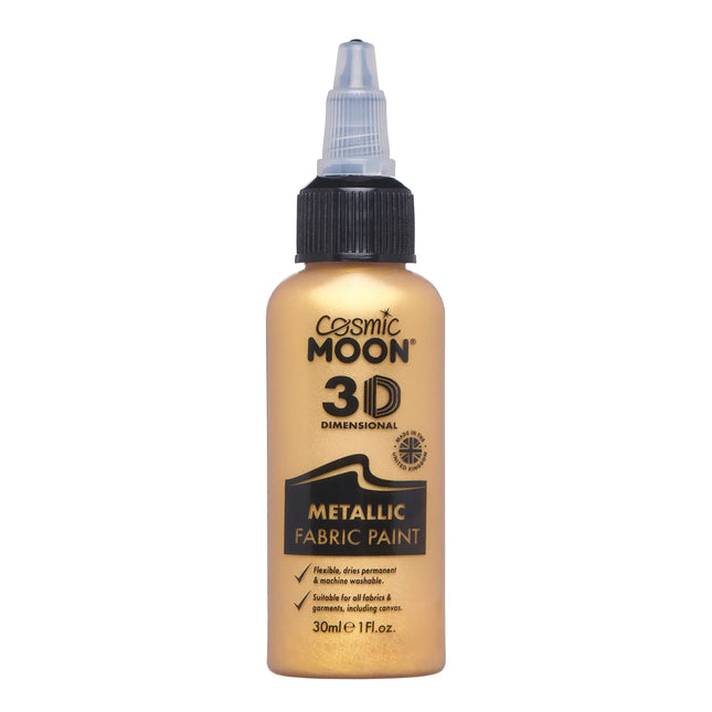 Cosmic Moon metallisk tekstilmaling guld 30 ml