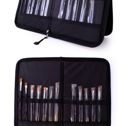 Sort etui til børster