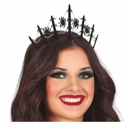 Halloween-hårbånd med edderkopper