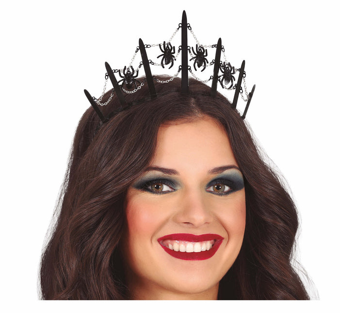 Halloween-hårbånd med edderkopper