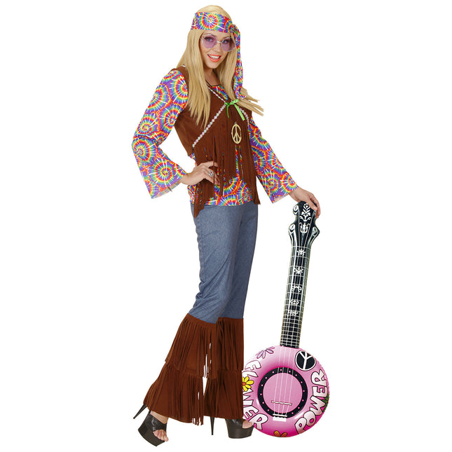 Hippie 60S Fake Banjo Pink Oppustelig 1m